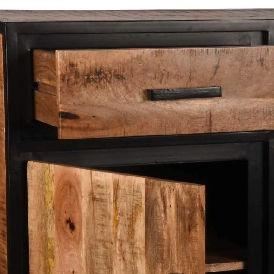 Hot Wohnen 170x90x45 Industrial Sideboard mit Bügelgestell aus Metall - Piatrasun