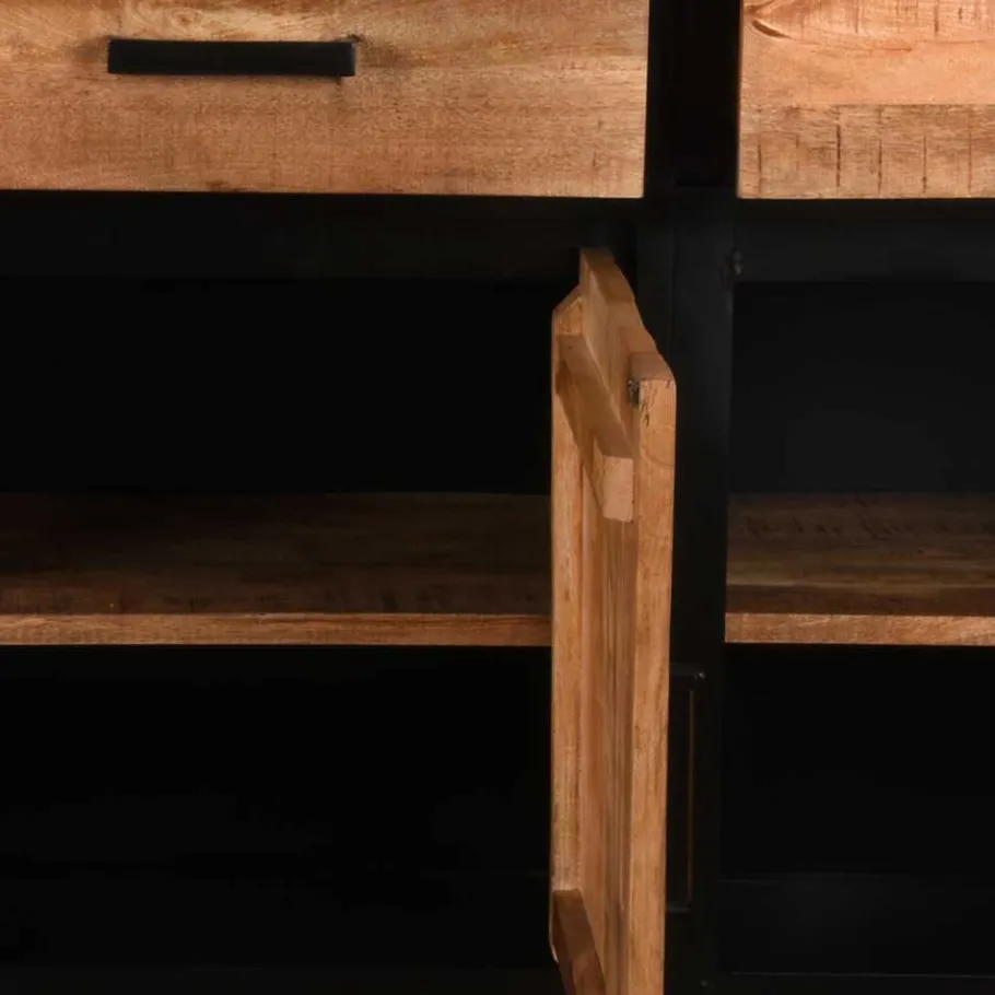 Hot Wohnen 170x90x45 Industrial Sideboard mit Bügelgestell aus Metall - Piatrasun