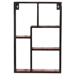 Clearance Wohnen 40x60x13 Industrial Wandregal mit 5 Fächern - Mendoza