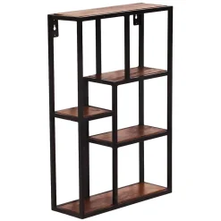 Clearance Wohnen 40x60x13 Industrial Wandregal mit 5 Fächern - Mendoza