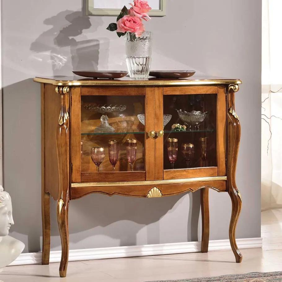 Sale Wohnen 108x100x40 Italienische Vitrine 2-türig - Carlenna I