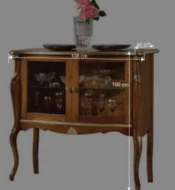 Sale Wohnen 108x100x40 Italienische Vitrine 2-türig - Carlenna I