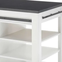 Sale Wohnen 161x93x77 Kücheninsel in Weiß & Anthrazit - Eture
