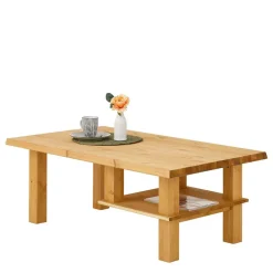 Online Wohnen 120x45x69 Kiefernholz Couchtisch mit Ablage - Lurin