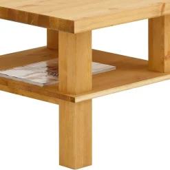 Online Wohnen 120x45x69 Kiefernholz Couchtisch mit Ablage - Lurin