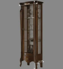 Online Wohnen 61x183x39 Klassische Vitrine im Italienischen Stil - Carlenna