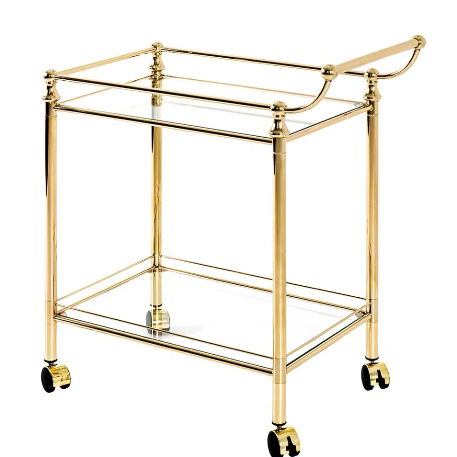 Sale Wohnen 68x78x40 Klassischer Teewagen mit zwei Glasablagen - Nadia