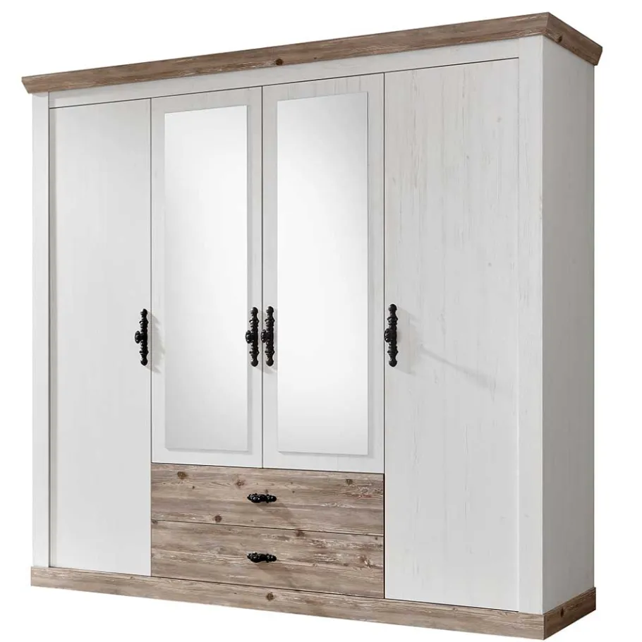 Discount Wohnen 215x201x60 Kleiderschrank Country Style - Nedita