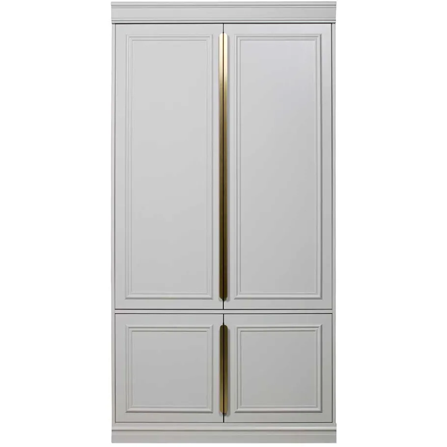 Online Wohnen 110x215x62 Kleiderschrank in Hellgrau - Emra