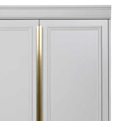 Online Wohnen 110x215x62 Kleiderschrank in Hellgrau - Emra