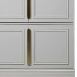 Online Wohnen 110x215x62 Kleiderschrank in Hellgrau - Emra