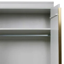 Online Wohnen 110x215x62 Kleiderschrank in Hellgrau - Emra