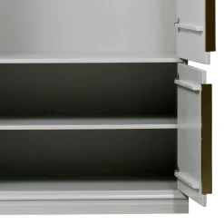 Online Wohnen 110x215x62 Kleiderschrank in Hellgrau - Emra