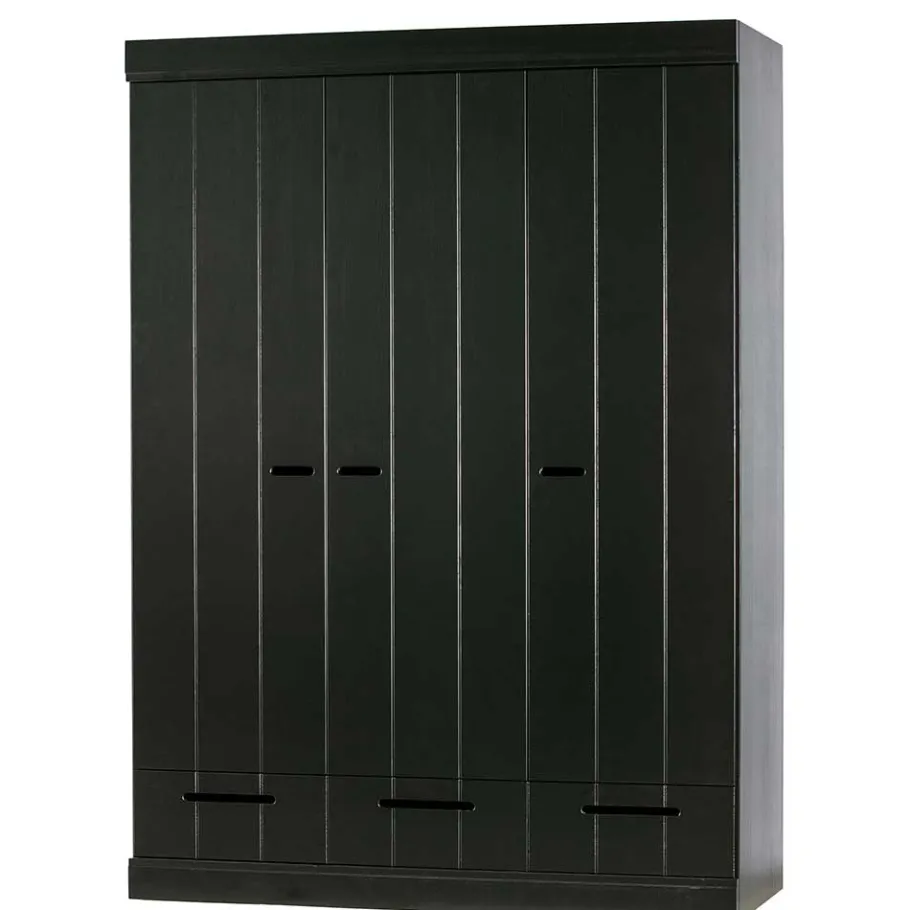 Discount Wohnen 140x195x53 Kleiderschrank 3-türig & 3 Schubladen - Vindrus