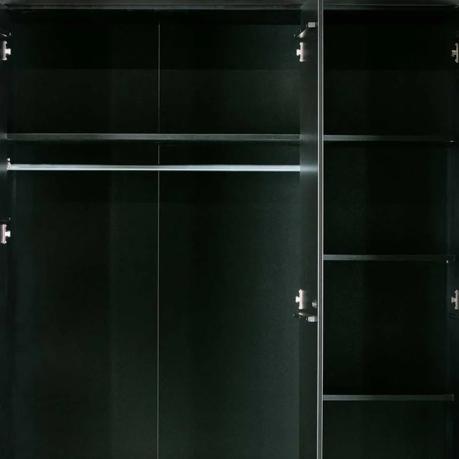 Discount Wohnen 140x195x53 Kleiderschrank 3-türig & 3 Schubladen - Vindrus