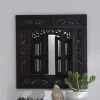 Outlet Wohnen 80x90x5 Kolonialstil Spiegel mit zwei Türen - Islando