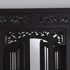Outlet Wohnen 80x90x5 Kolonialstil Spiegel mit zwei Türen - Islando