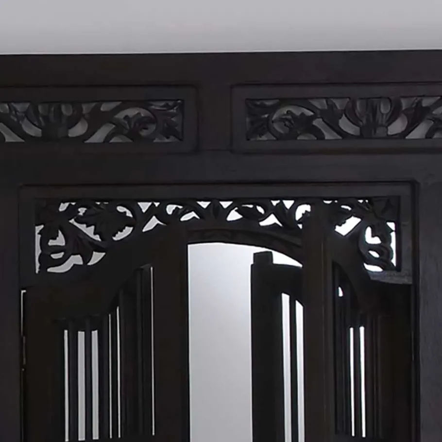 Outlet Wohnen 80x90x5 Kolonialstil Spiegel mit zwei Türen - Islando