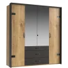 New Wohnen 200x216x58 Kombi-Kleiderschrank mit Spiegeln - Bram