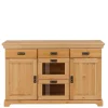 Hot Wohnen 145x84x40 Kommode aus Holz mit Glas - Arendu