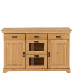 Hot Wohnen 145x84x40 Kommode aus Holz mit Glas - Arendu