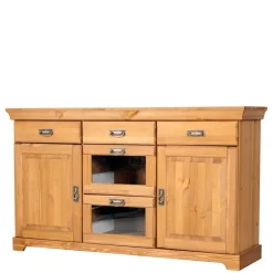 Hot Wohnen 145x84x40 Kommode aus Holz mit Glas - Arendu