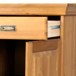Hot Wohnen 145x84x40 Kommode aus Holz mit Glas - Arendu