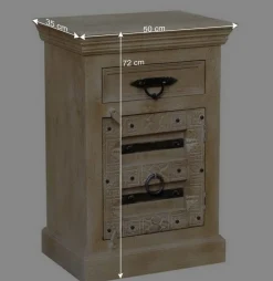 Discount Wohnen 50x72x35 Kommode im Shabby Chic Design - Abid