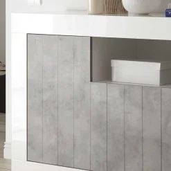 Clearance Wohnen 138x86x43 Kommode in Dekor Beton - Niris