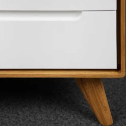 Sale Wohnen 90x92x40 Kommode in Weiß & Wildeiche - Diesta