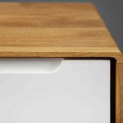 Sale Wohnen 90x92x40 Kommode in Weiß & Wildeiche - Diesta