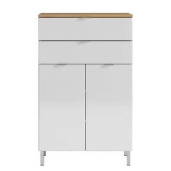 Hot Wohnen 60x97x34 Kommode in Weiß Hochglanz - Narilos