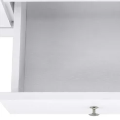 Discount Wohnen 120x80x35 Kommode in Weiß mit Sonoma Eiche - Nudion I