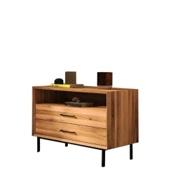 Outlet Wohnen 97x65x45 Kommode mit Fach & 2 Schubladen - Kerfa