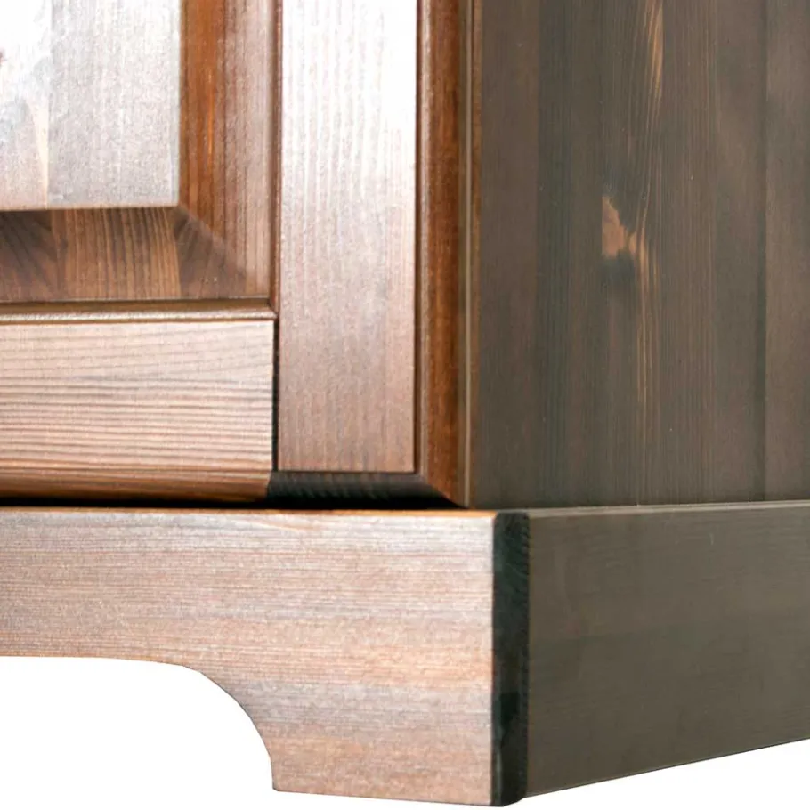 Discount Wohnen 145x84x40 Kommode mit Glas im Kolonialstil - Jurcavs