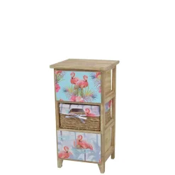 Best Wohnen 30x58x30 Kommode mit Korb Wasserhyazinthe - Laruis