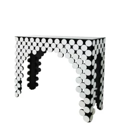 Wohnen 111x92x36 Konsolen Tisch aus Spiegelglas - Salva