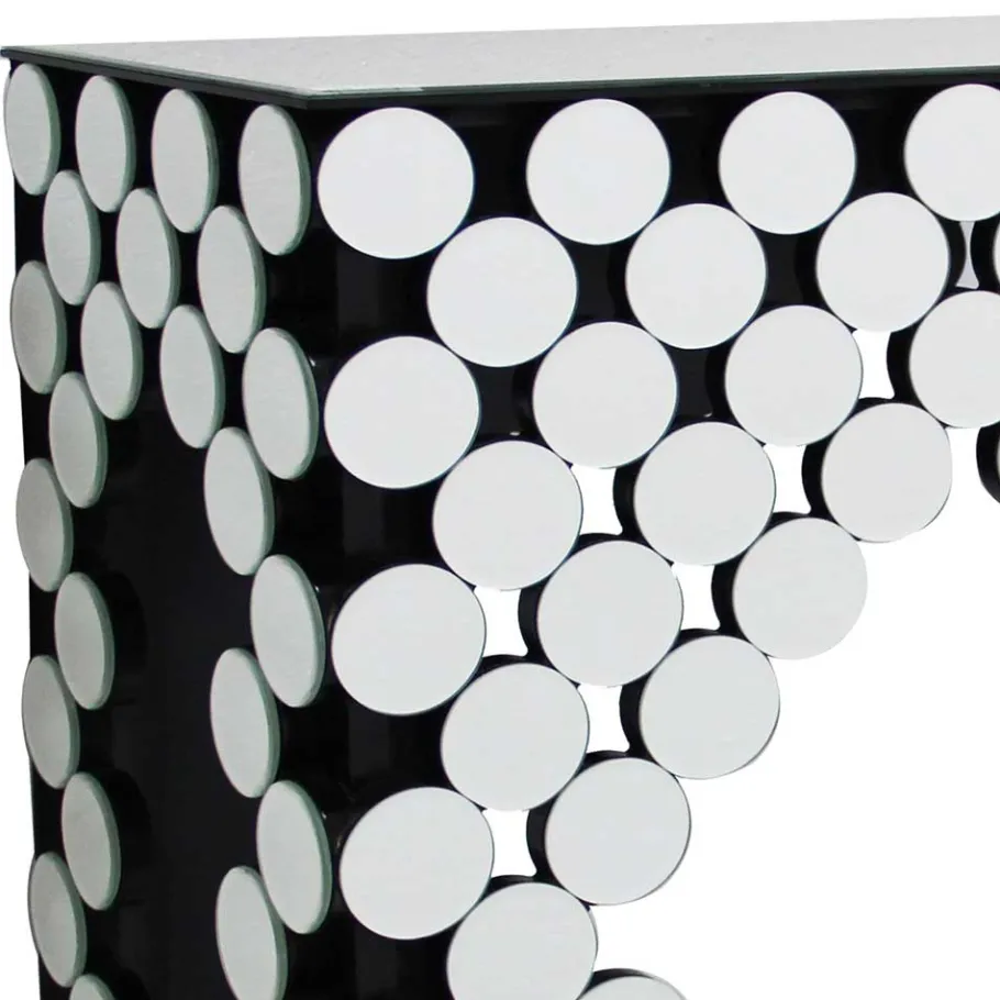Wohnen 111x92x36 Konsolen Tisch aus Spiegelglas - Salva
