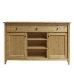 Best Wohnen 144x91x40 Landhaus Anrichte aus Kiefer Massivholz - Krems