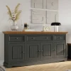 Hot Wohnen 167x85x45 Landhaus Anrichte in Grau & Eiche - Witenga