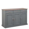 Online Wohnen 131x86x45 Landhaus Anrichte in Grau & Braun - Nepplan