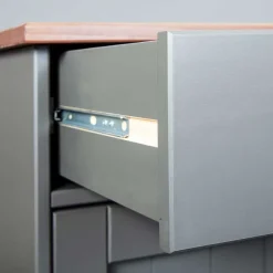Online Wohnen 131x86x45 Landhaus Anrichte in Grau & Braun - Nepplan