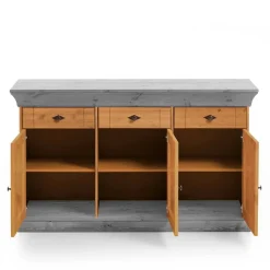 Best Wohnen 144x84x45 Landhaus Anrichte mit drei Schubladen - Eshelas I