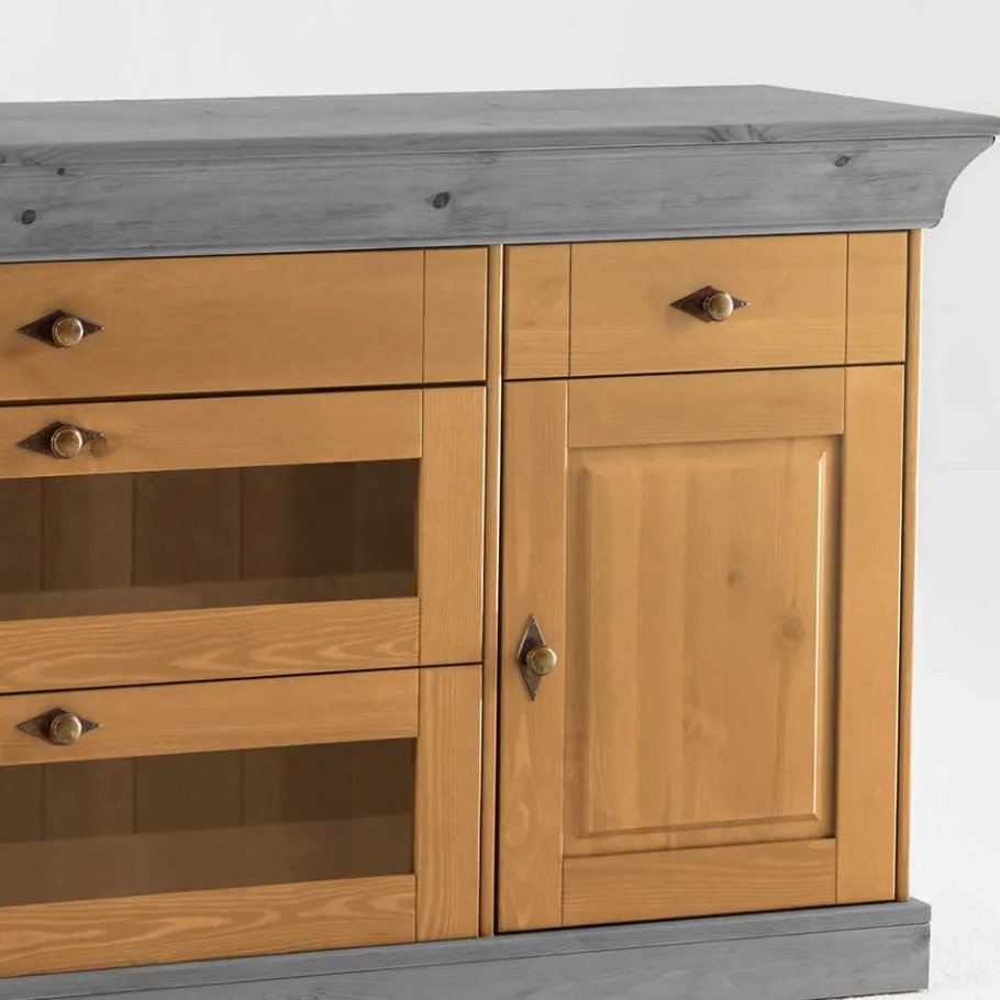 New Wohnen 186x85x45 Landhaus Anrichte modern - Eshelas