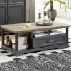 Best Wohnen 120x45x67 Landhaus Couchtisch in Grau - Thumbs