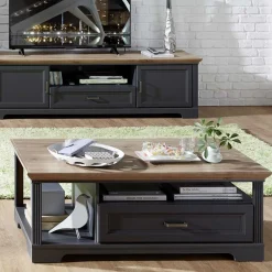 Best Wohnen 120x45x67 Landhaus Couchtisch in Grau - Thumbs