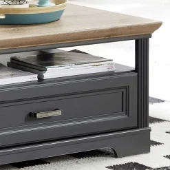 Best Wohnen 120x45x67 Landhaus Couchtisch in Grau - Thumbs