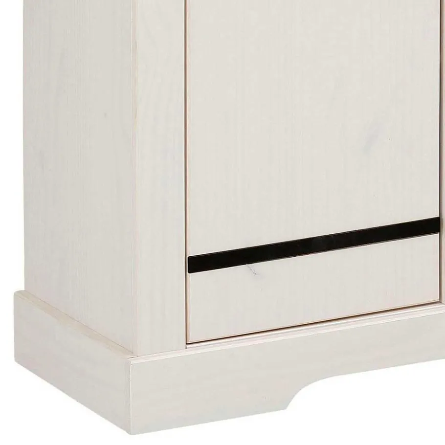 Hot Wohnen 120x130x35 Landhaus Highboard in Weiß - Manduza