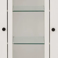 Hot Wohnen 120x130x35 Landhaus Highboard in Weiß - Manduza