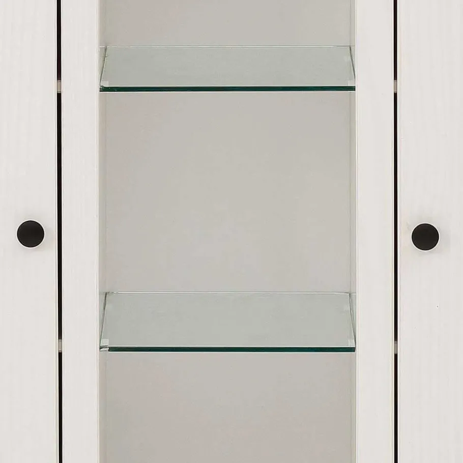 Hot Wohnen 120x130x35 Landhaus Highboard in Weiß - Manduza